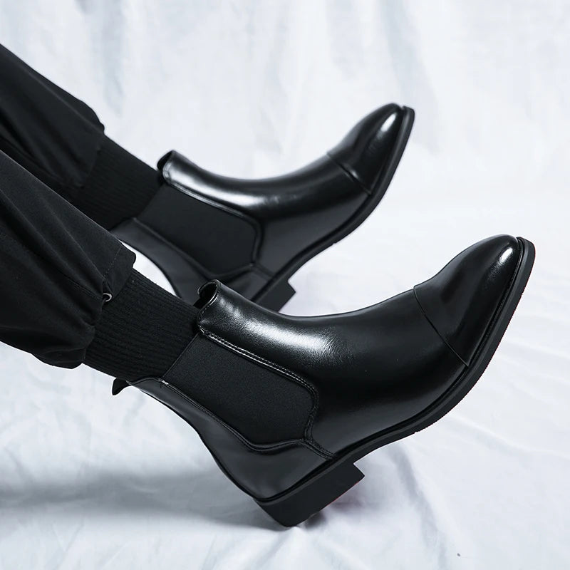 Leather-Look Chelsea Boots - Boots for Men