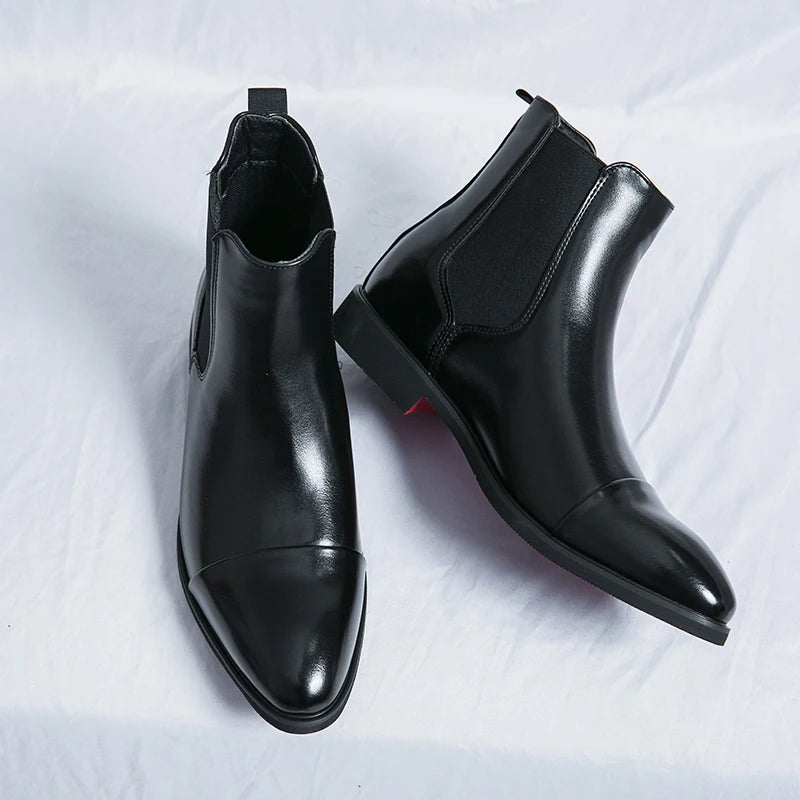 Leather-Look Chelsea Boots - Boots for Men