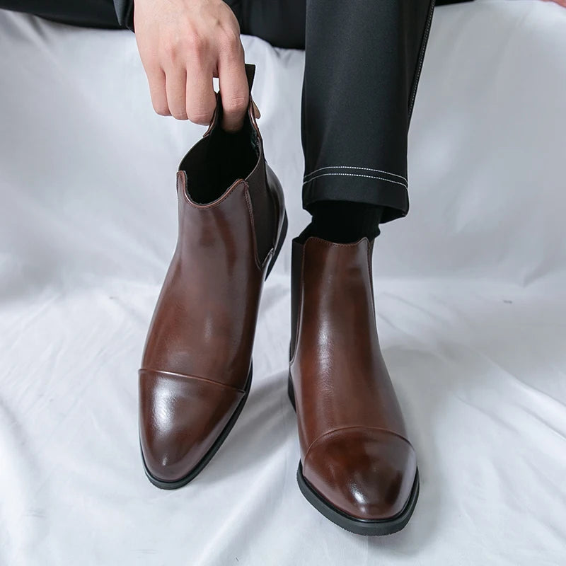Leather-Look Chelsea Boots - Boots for Men