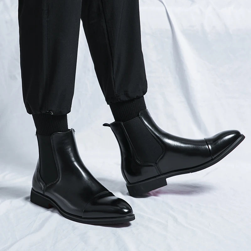 Leather-Look Chelsea Boots - Boots for Men