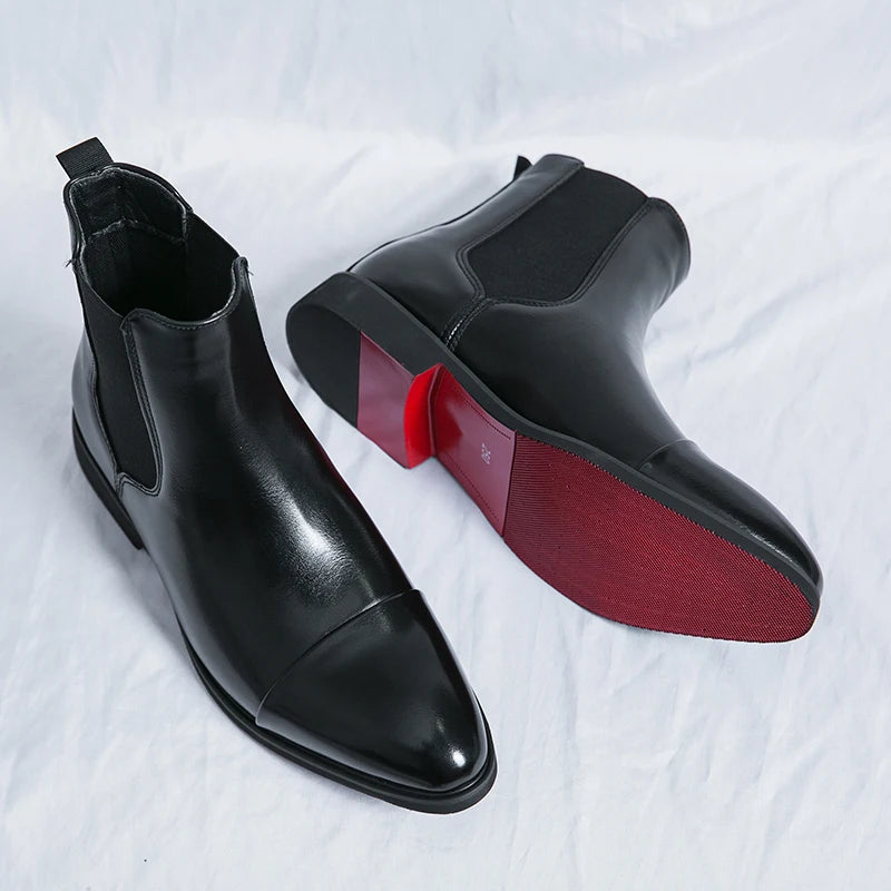 Leather-Look Chelsea Boots - Boots for Men
