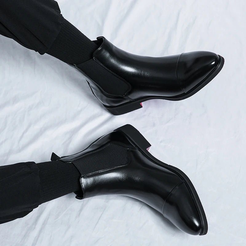 Leather-Look Chelsea Boots - Boots for Men
