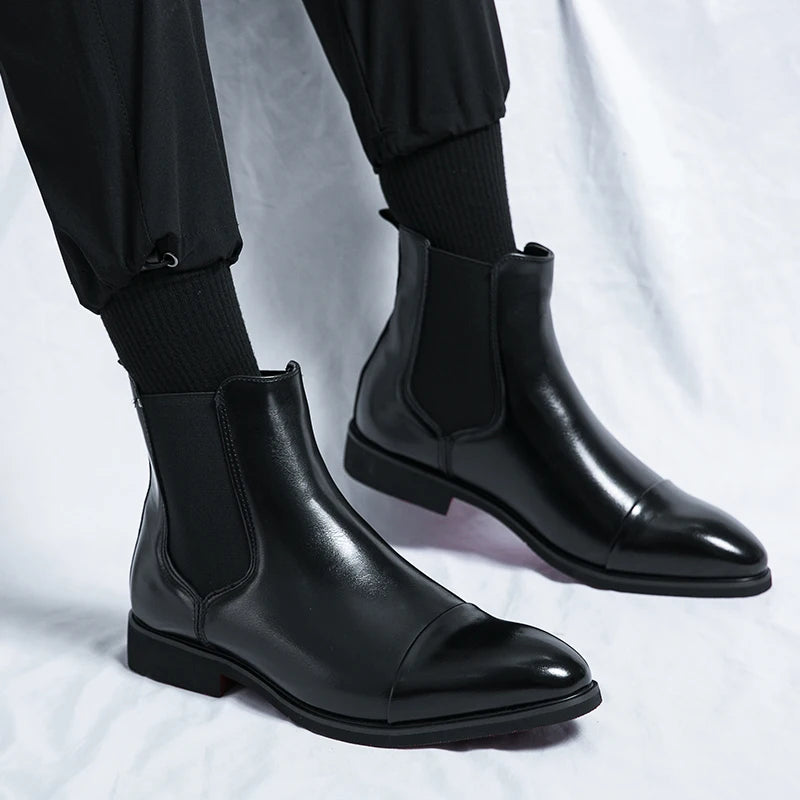 Leather-Look Chelsea Boots - Boots for Men