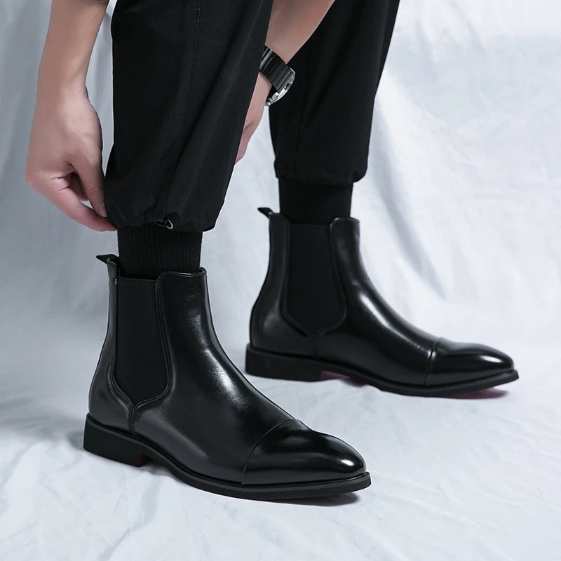 Leather-Look Chelsea Boots - Boots for Men