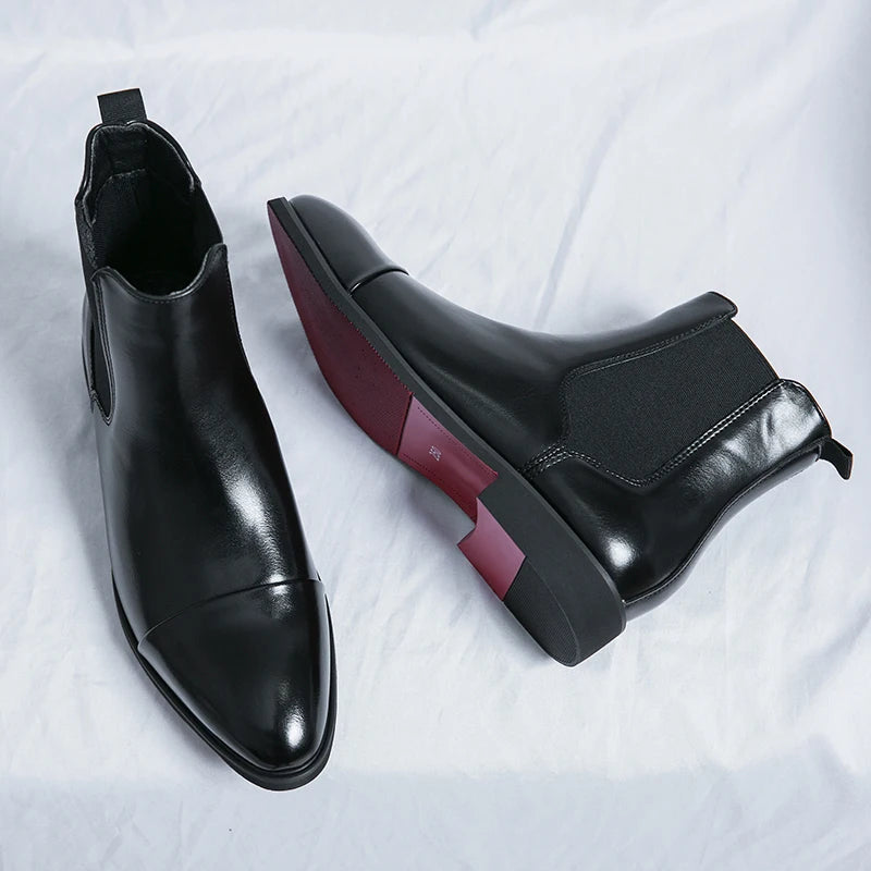 Leather-Look Chelsea Boots - Boots for Men