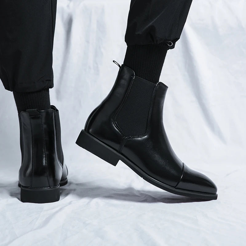 Leather-Look Chelsea Boots - Boots for Men