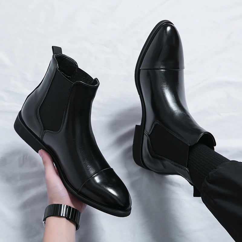 Leather-Look Chelsea Boots - Boots for Men