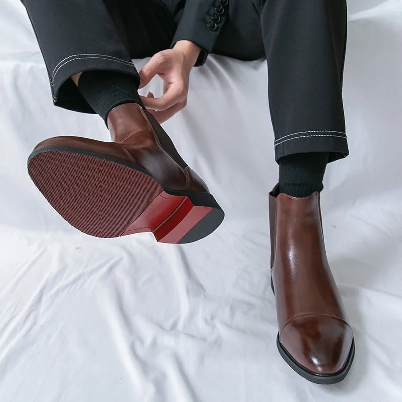 Leather-Look Chelsea Boots - Boots for Men