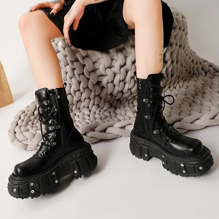 Platform Motorcycle  - Boots for Women
