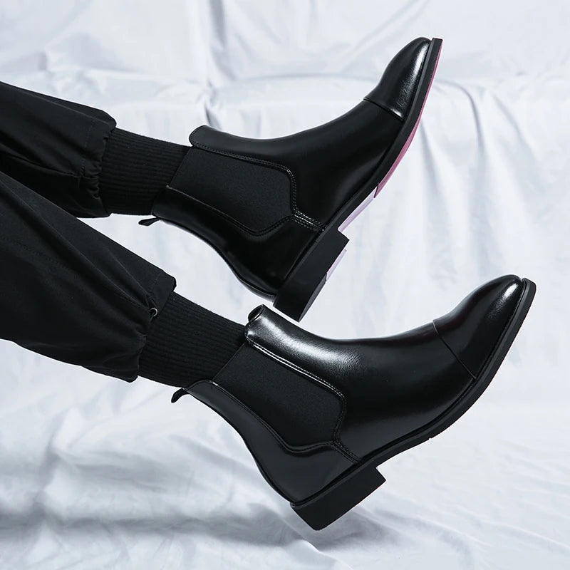 Leather-Look Chelsea Boots - Boots for Men